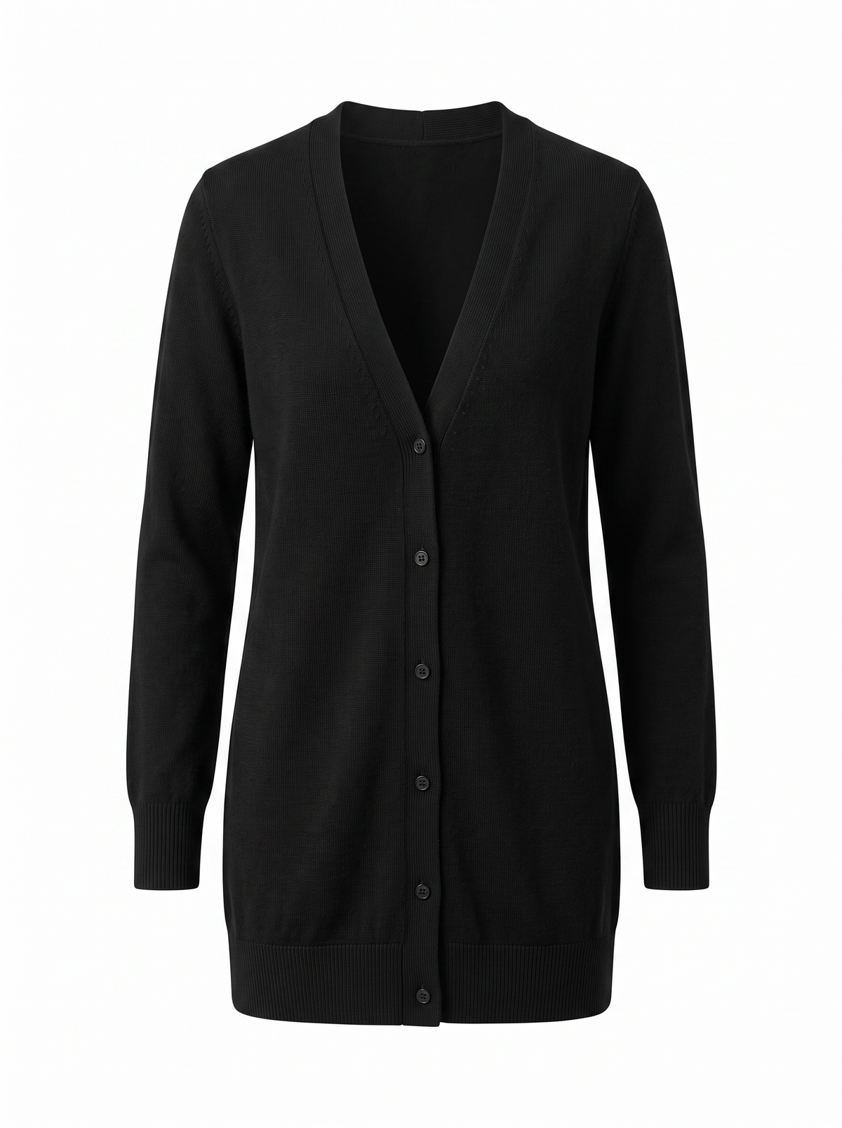 Abyssal Cardigan - Obsidian Black - front product