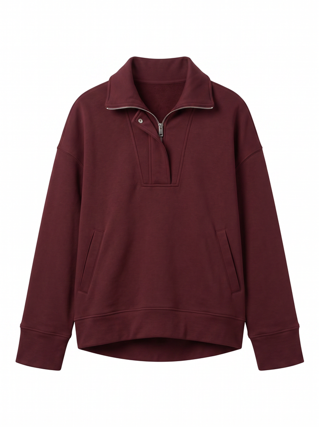 Calm Pullover - Oxblood Burgundy - front product