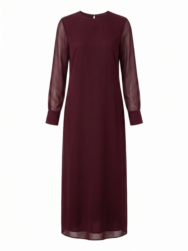 Chiffon Column - Oxblood Burgundy - front product