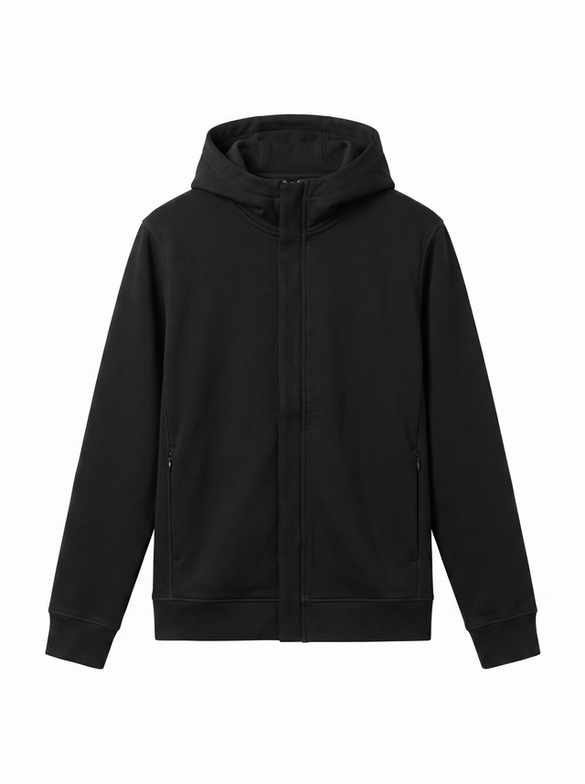 Covered Hoodie - Obsidian Black - front product
