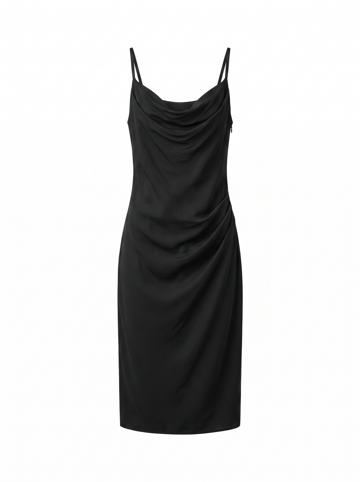 Draped Slip - Obsidian Black - front product