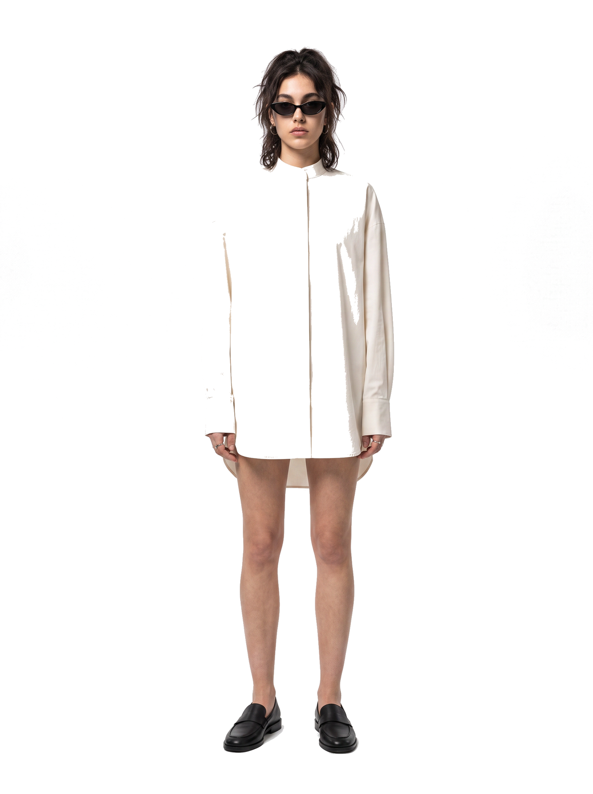 Eclipse Shirt - Bone Ivory - full model