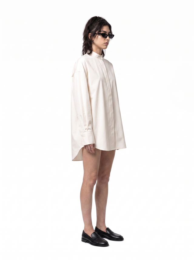 Eclipse Shirt - Bone Ivory - side model