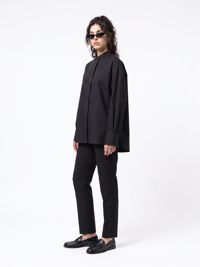 Eclipse Shirt - Obsidian Black - side model