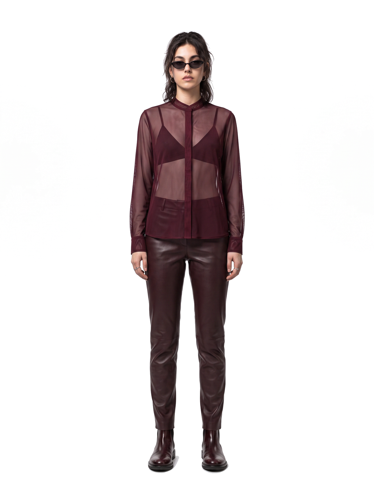 Ghost Mesh - Oxblood Burgundy - full model