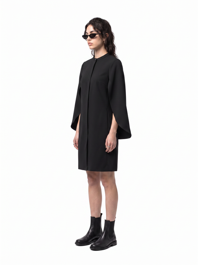 Gloom Dress - Obsidian Black - side model