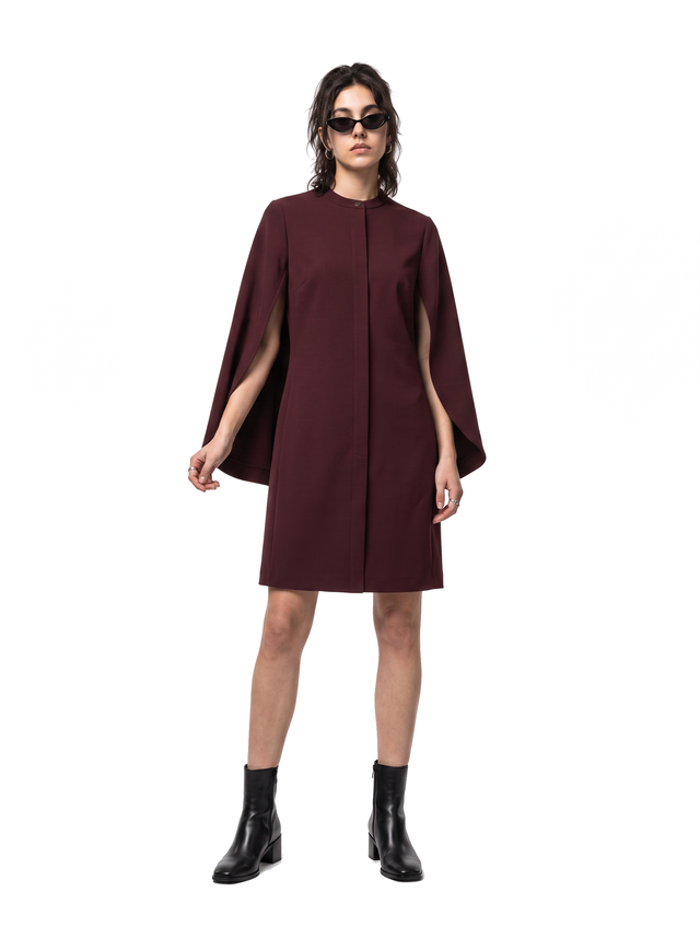 Gloom Dress - Oxblood Burgundy - full model
