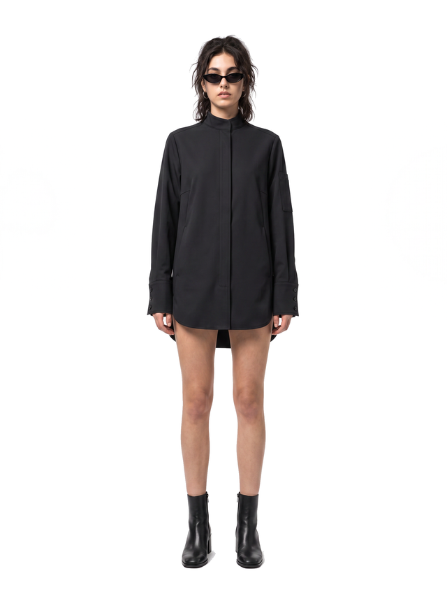 Haze Tunic - Obsidian Black - full model
