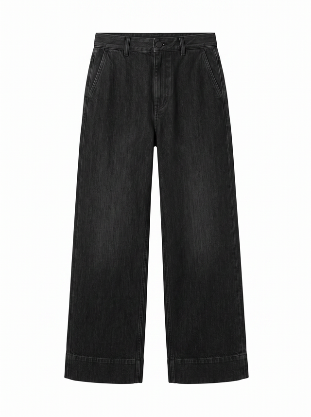 Indigo Trousers - Obsidian Black - front product