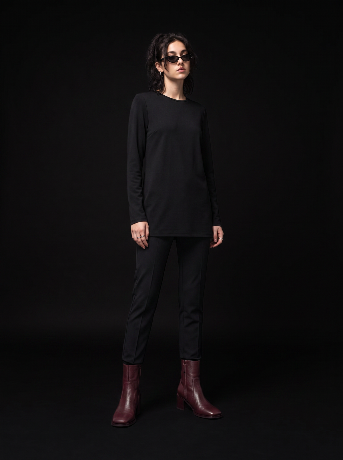Ink Boots - Oxblood Burgundy - full model