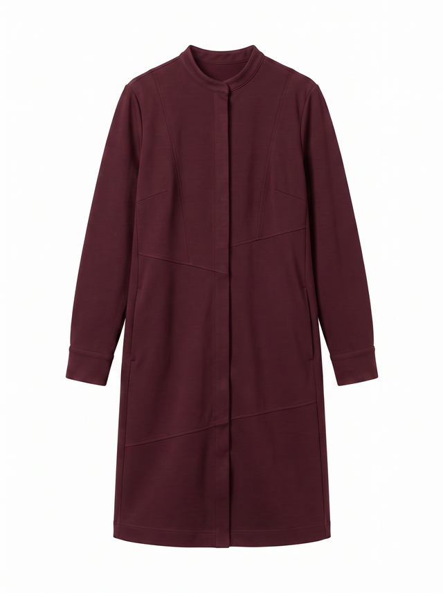 Jersey Dress - Oxblood Burgundy - front product