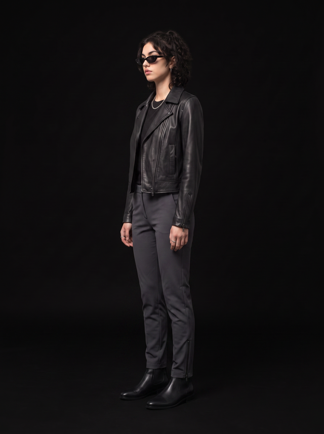 Kuro Jacket - Obsidian Black - side model