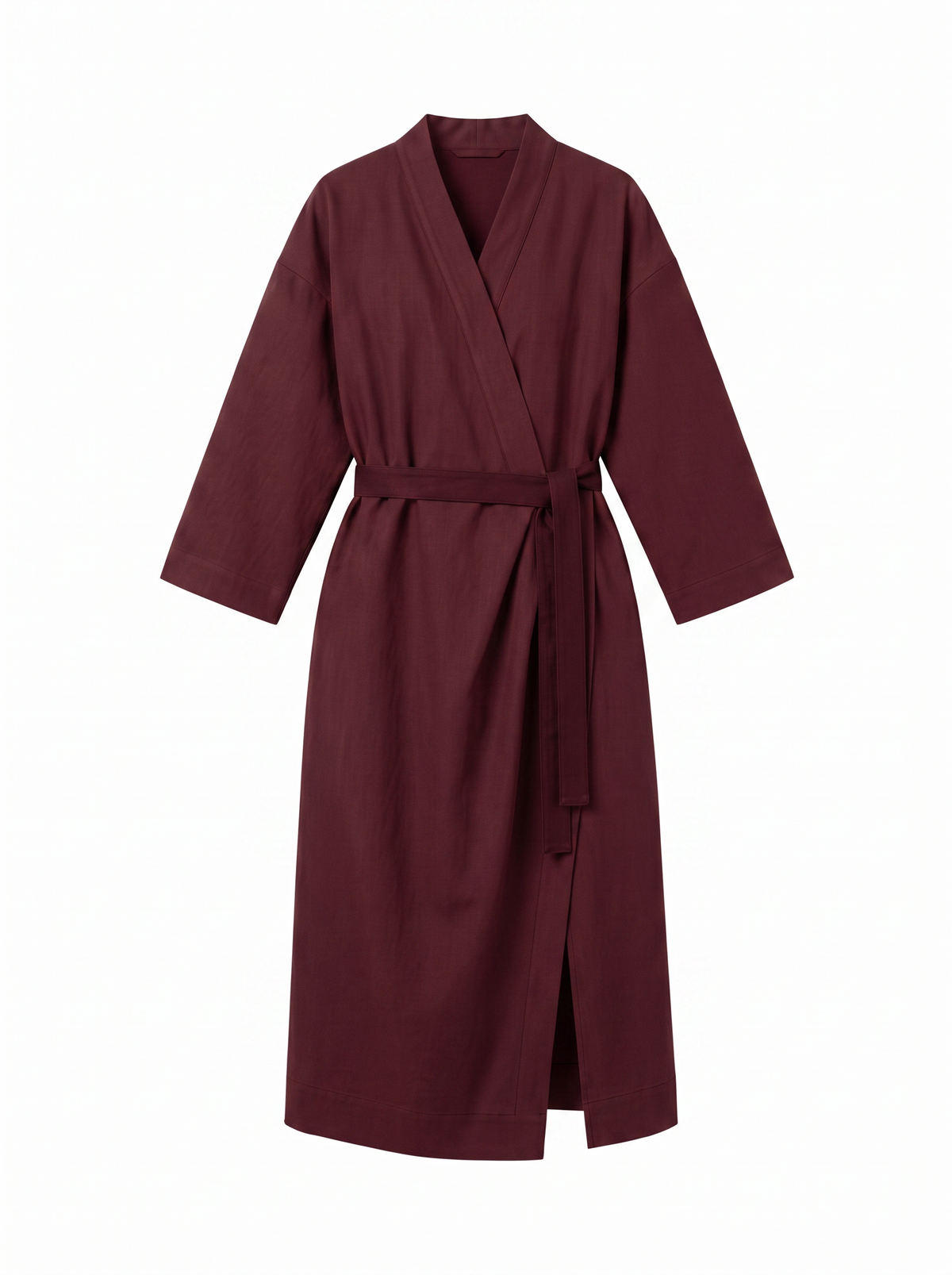 Midi Kimono - Oxblood Burgundy - front product