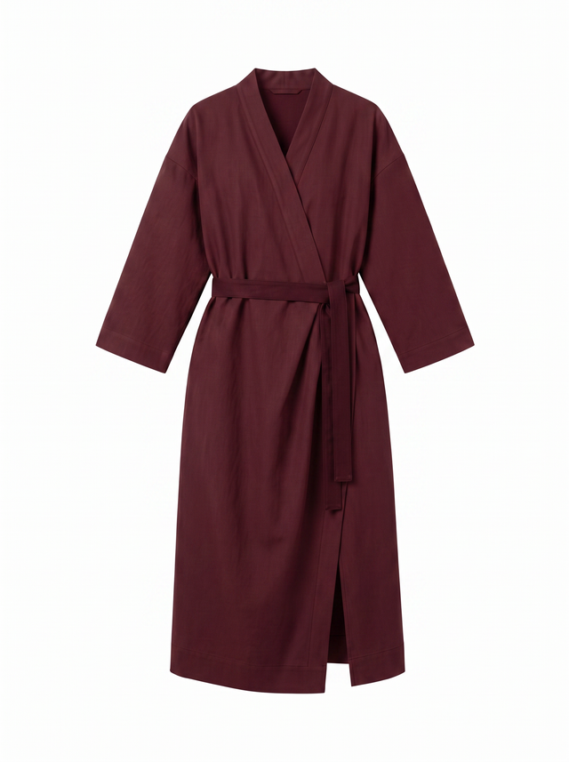 Midi Kimono - Oxblood Burgundy - front product