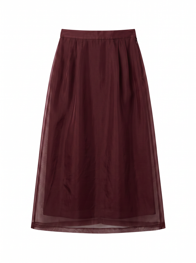 Mist Skirt - Oxblood Burgundy - front product