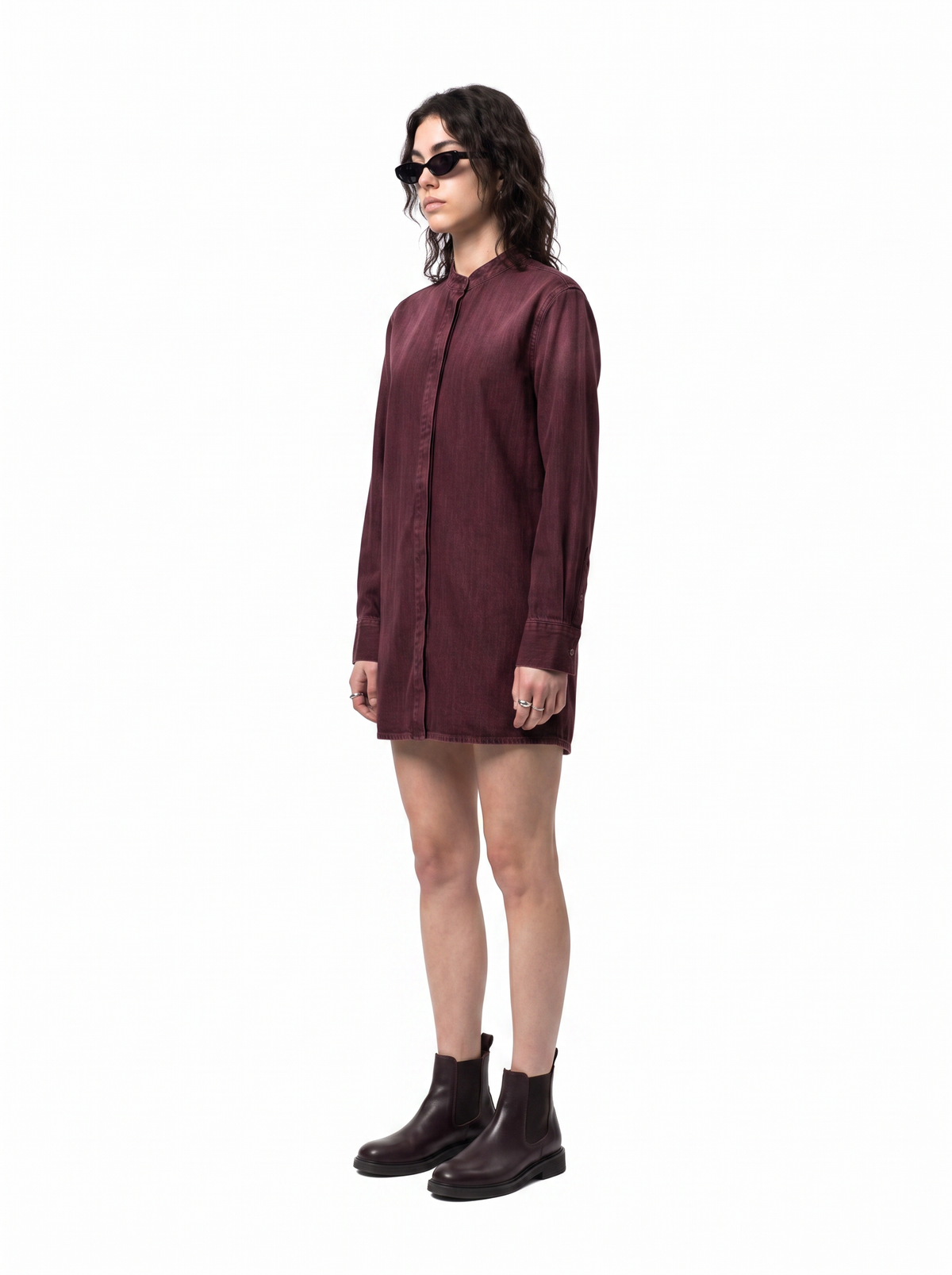 Noir Mini - Oxblood Burgundy - side model