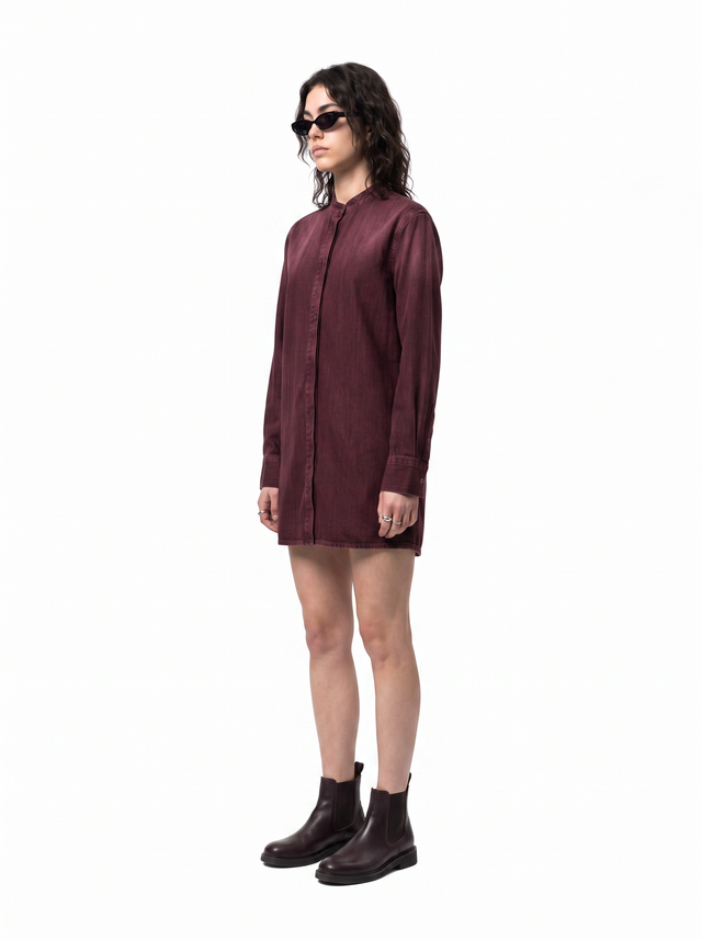Noir Mini - Oxblood Burgundy - side model