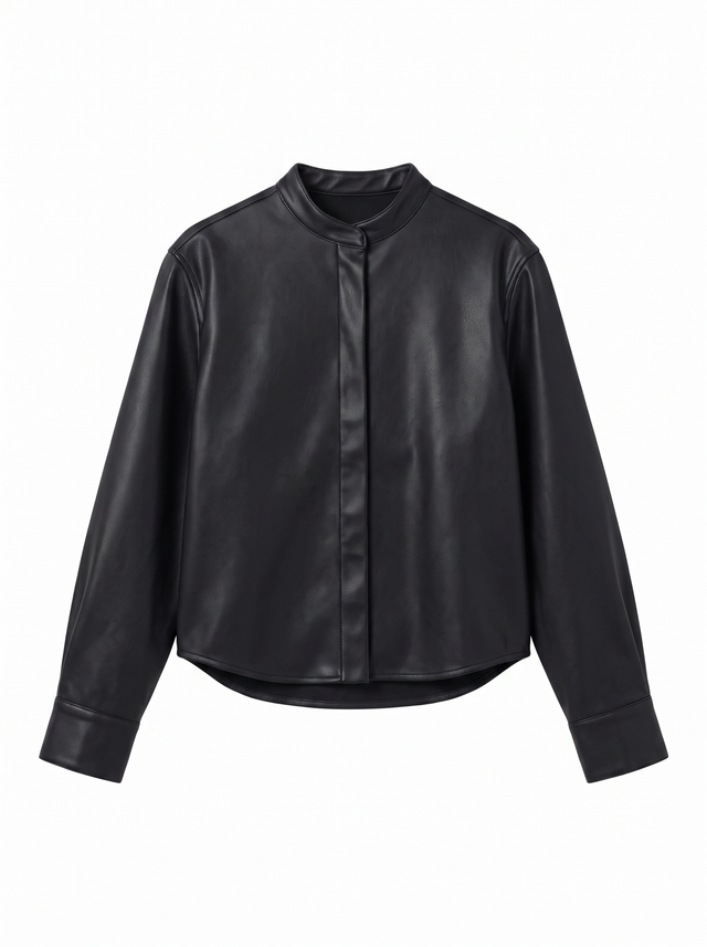 Onyx Overshirt - Obsidian Black - front product