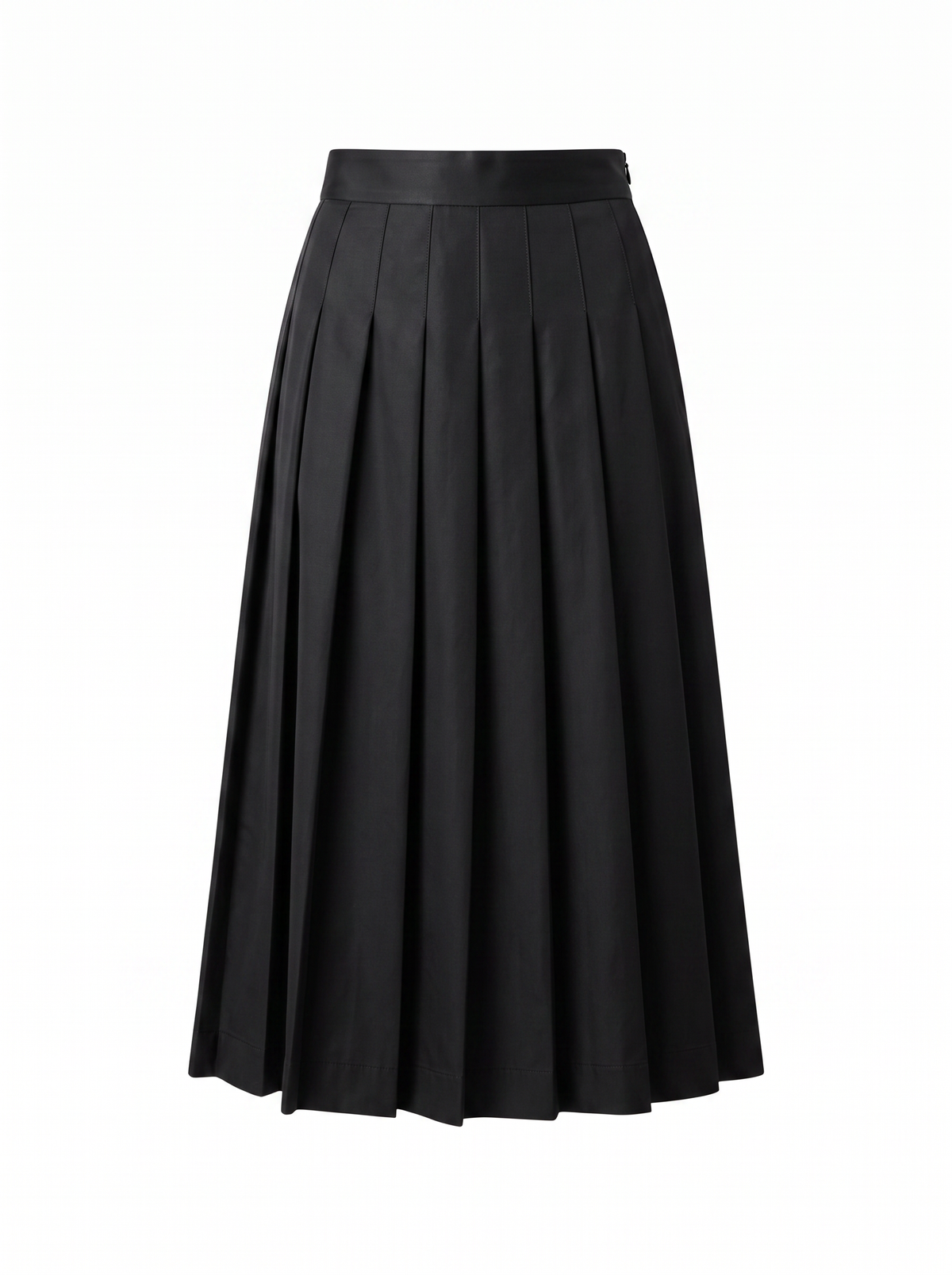 Pleated Midi - Obsidian Black - front product