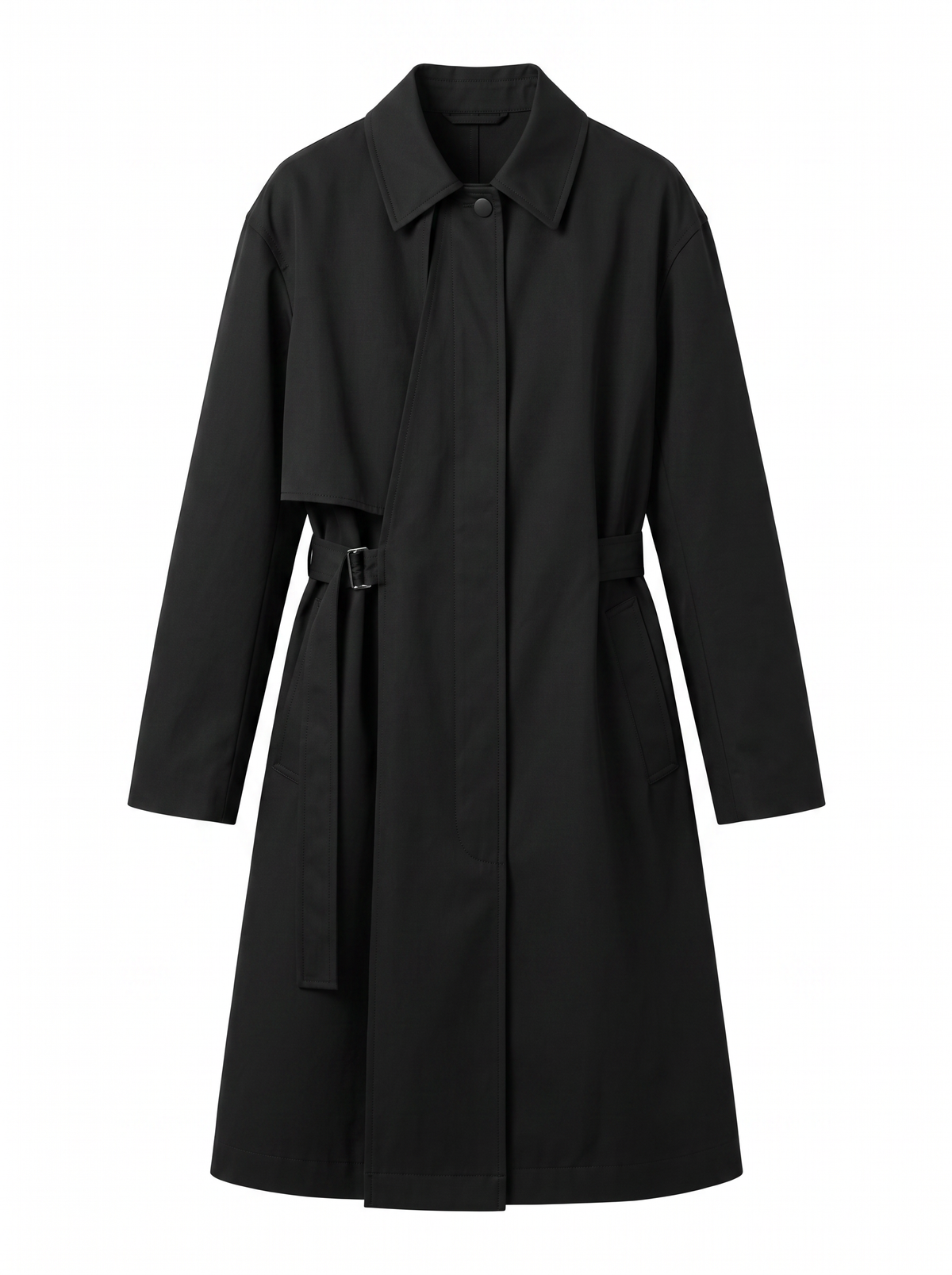 Raven Trench - Obsidian Black - front product