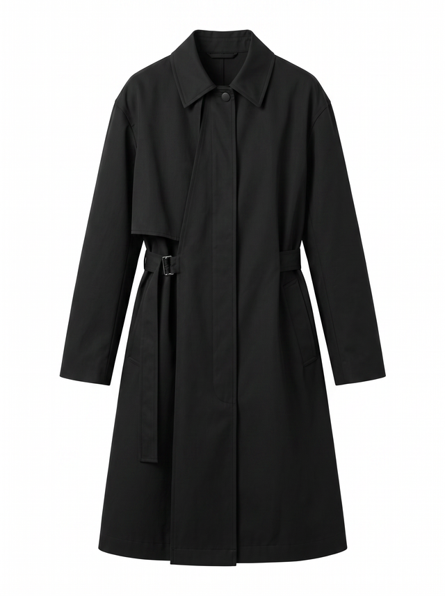 Raven Trench - Obsidian Black - front product