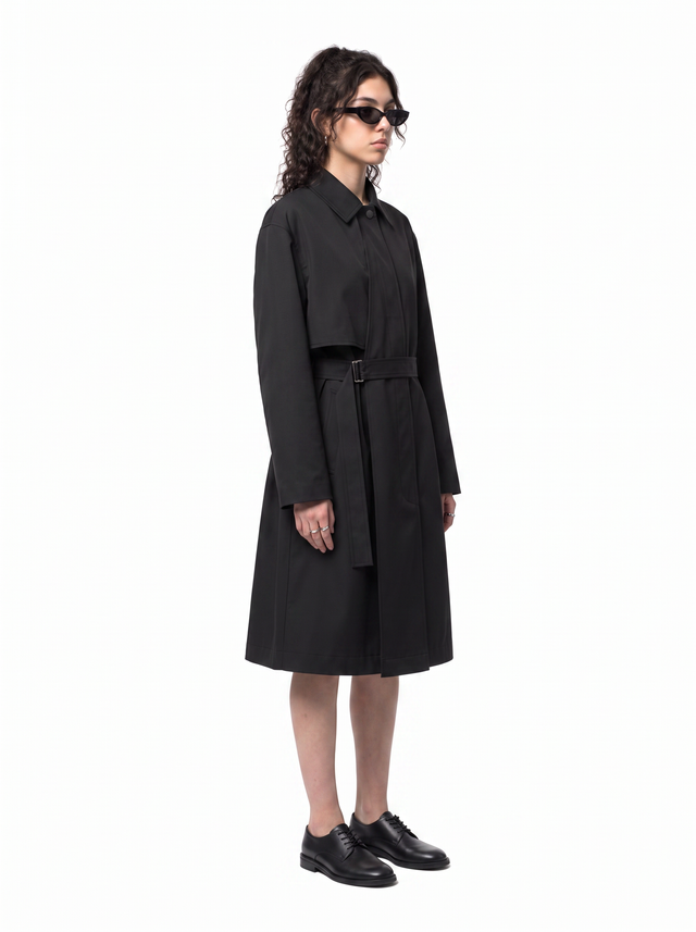 Raven Trench - Obsidian Black - side model