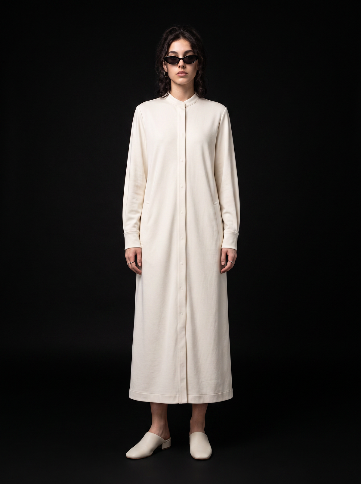 Slender Robe - Bone Ivory - full model