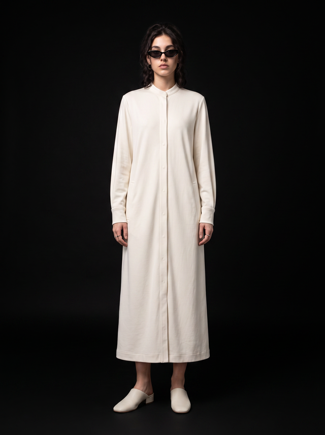 Slender Robe - Bone Ivory - full model