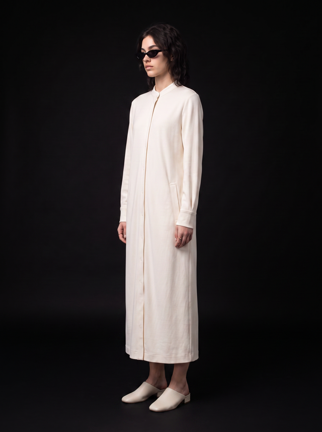 Slender Robe - Bone Ivory - side model