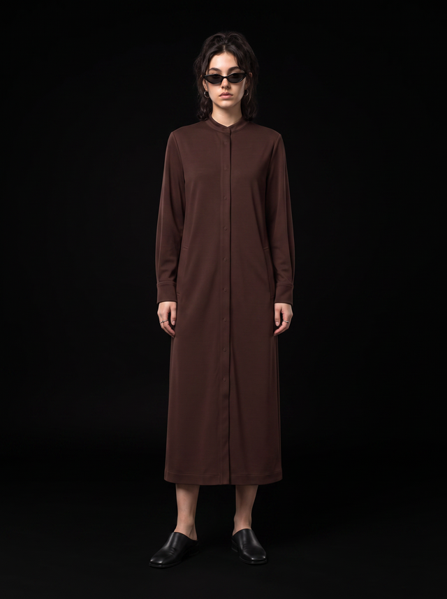 Slender Robe - Chocolate Brown - full model