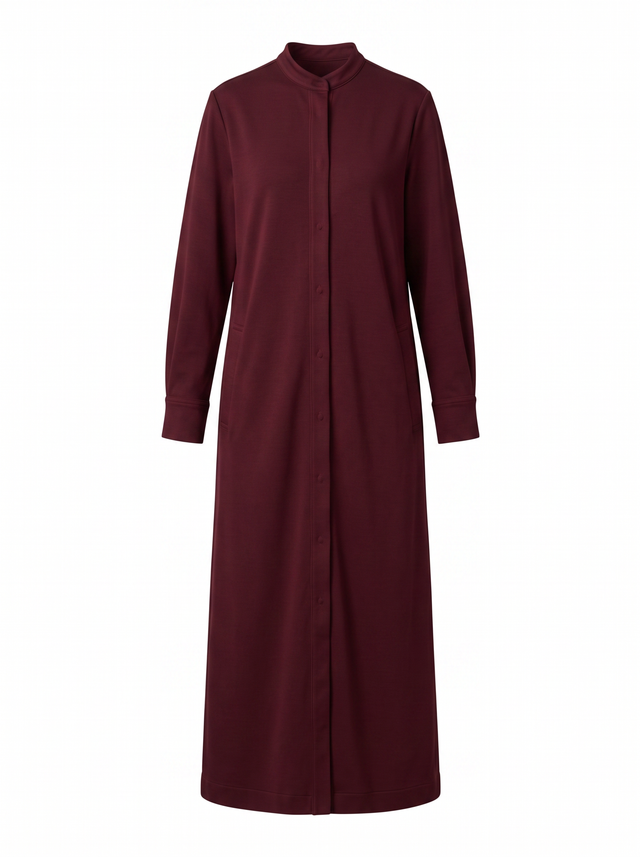 Slender Robe - Oxblood Burgundy - front product