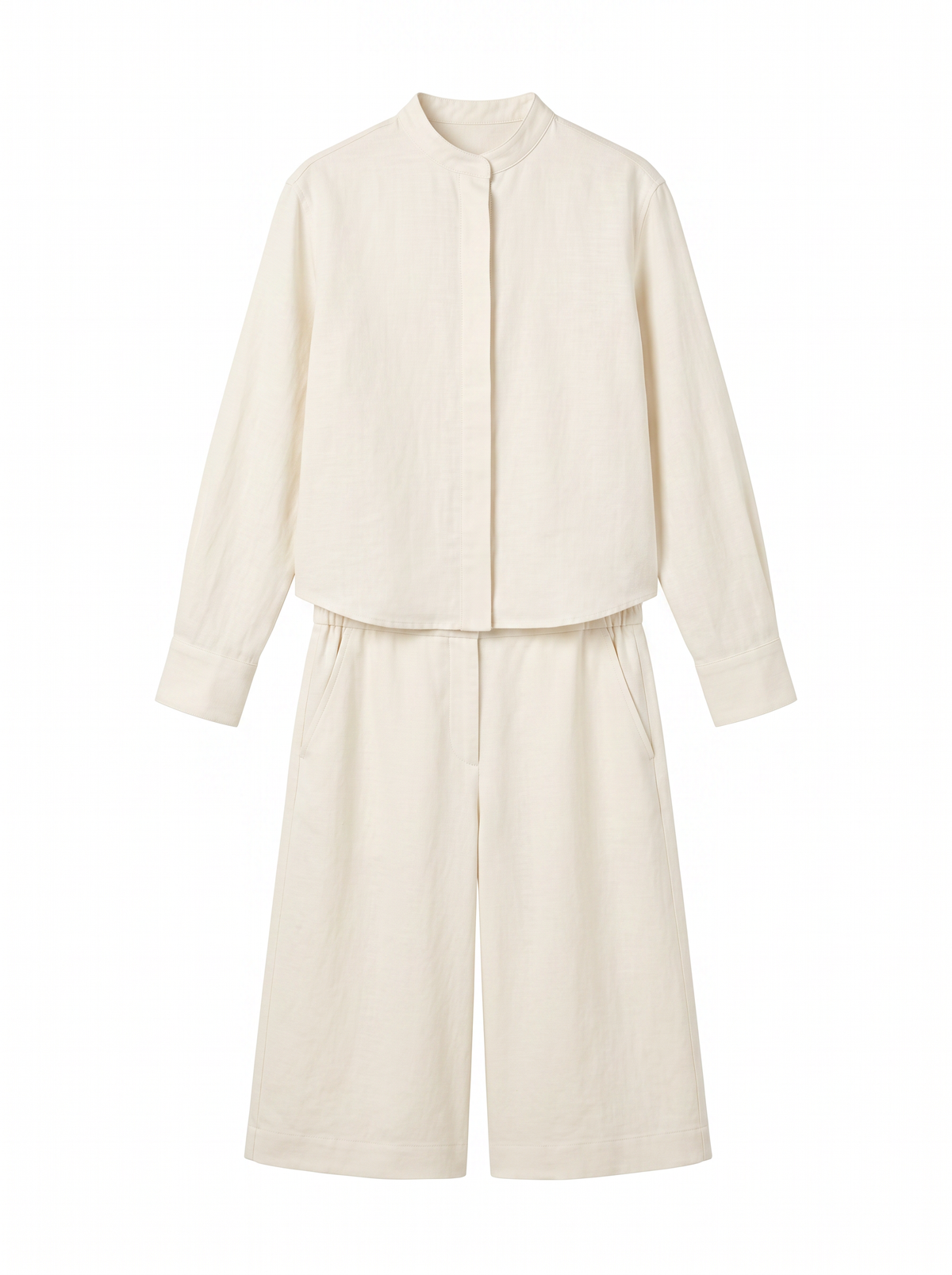Slouchy Culottes - Bone Ivory - front product