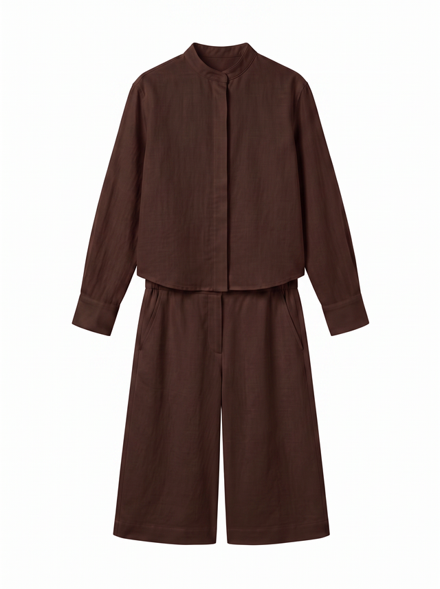 Slouchy Culottes - Chocolate Brown - front product
