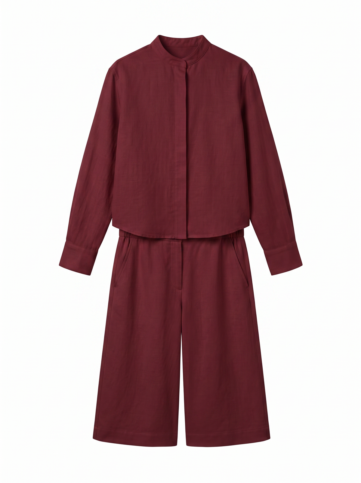 Slouchy Culottes - Oxblood Burgundy - front product