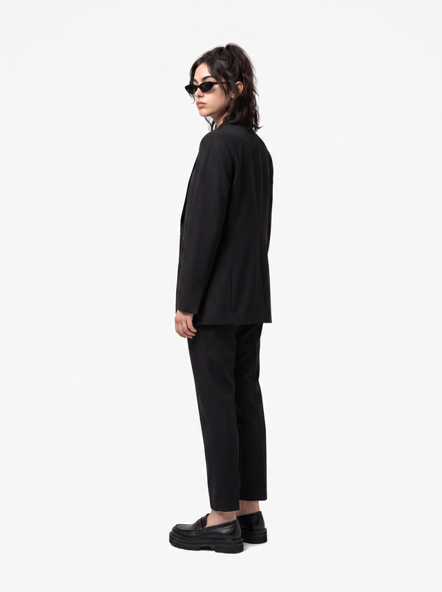 Stacked Loafers - Obsidian Black - side model