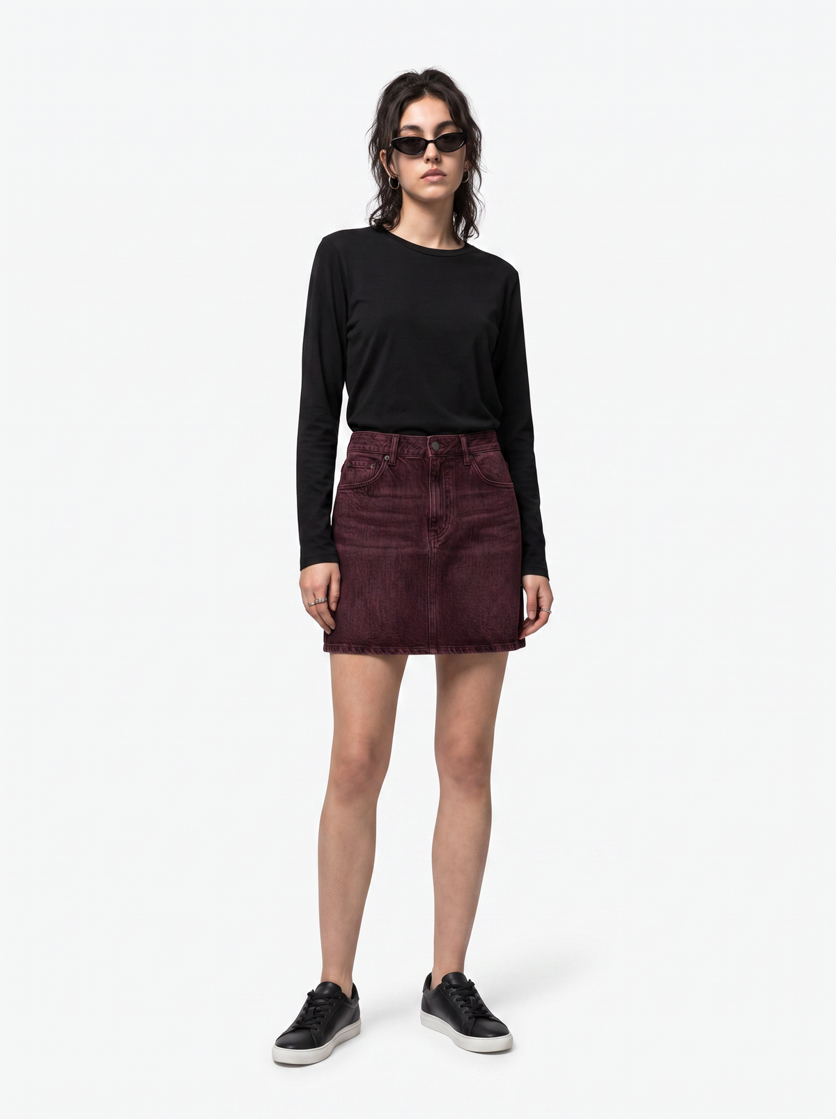 Stonewash Mini - Oxblood Burgundy - full model