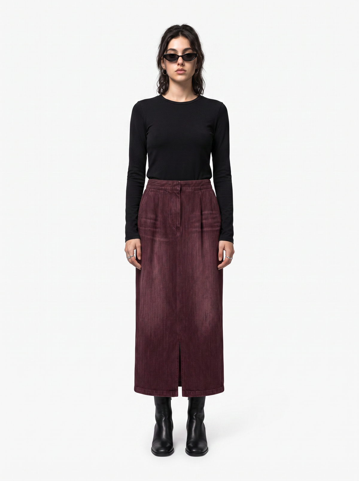 Stygian Column - Oxblood Burgundy - full model