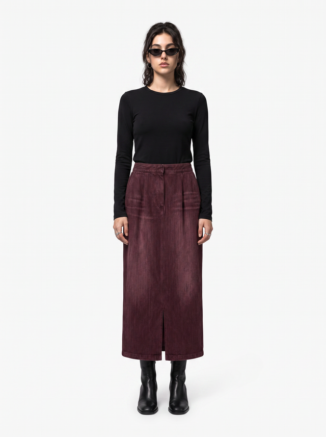 Stygian Column - Oxblood Burgundy - full model