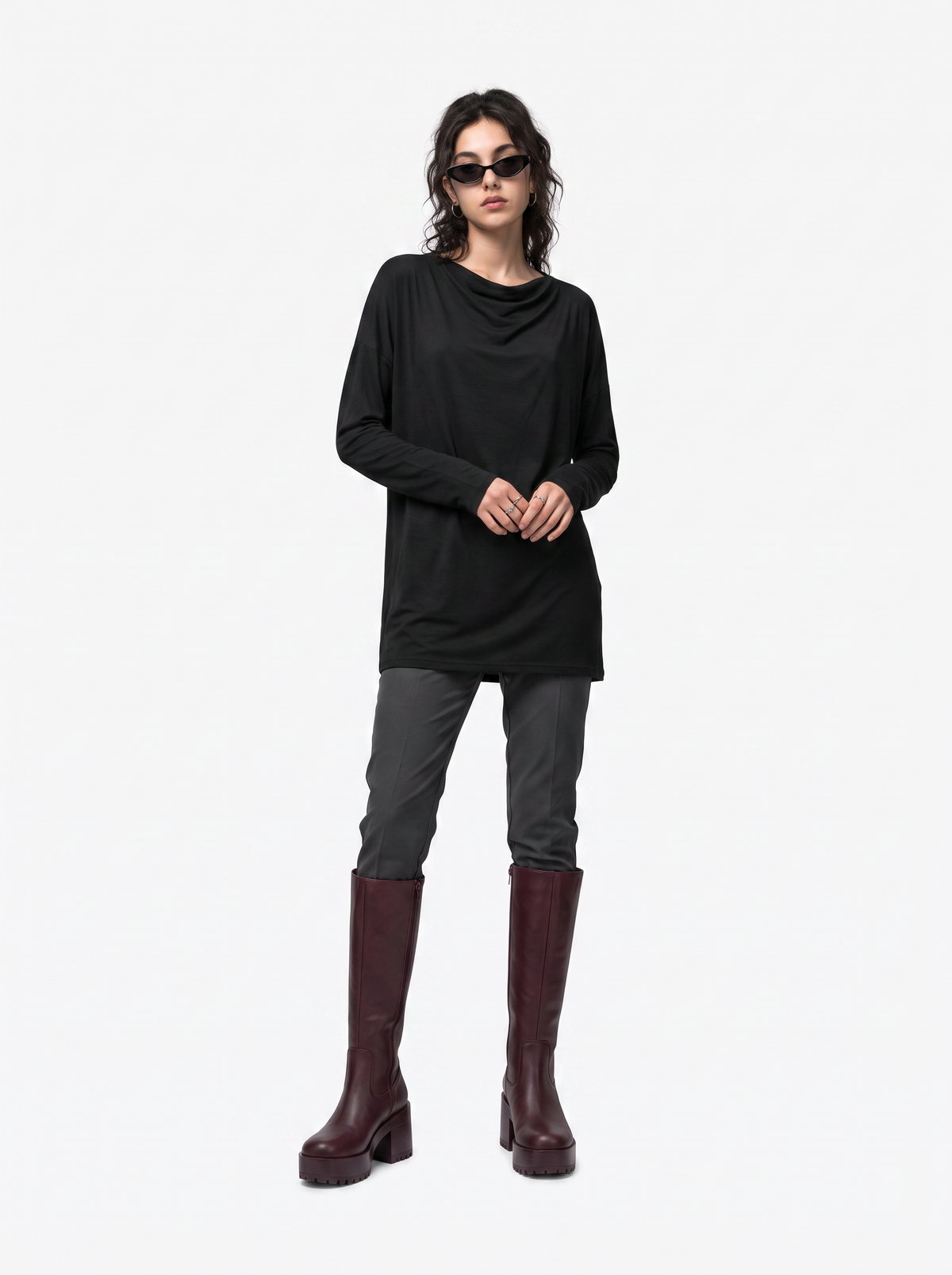 Tower Boots - Oxblood Burgundy - full model