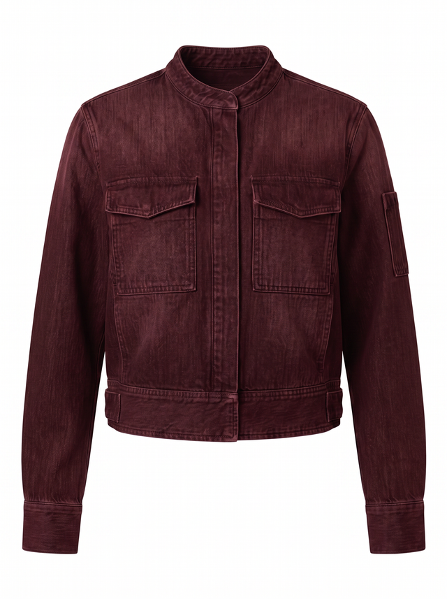 Umber Jacket - Oxblood Burgundy - front product