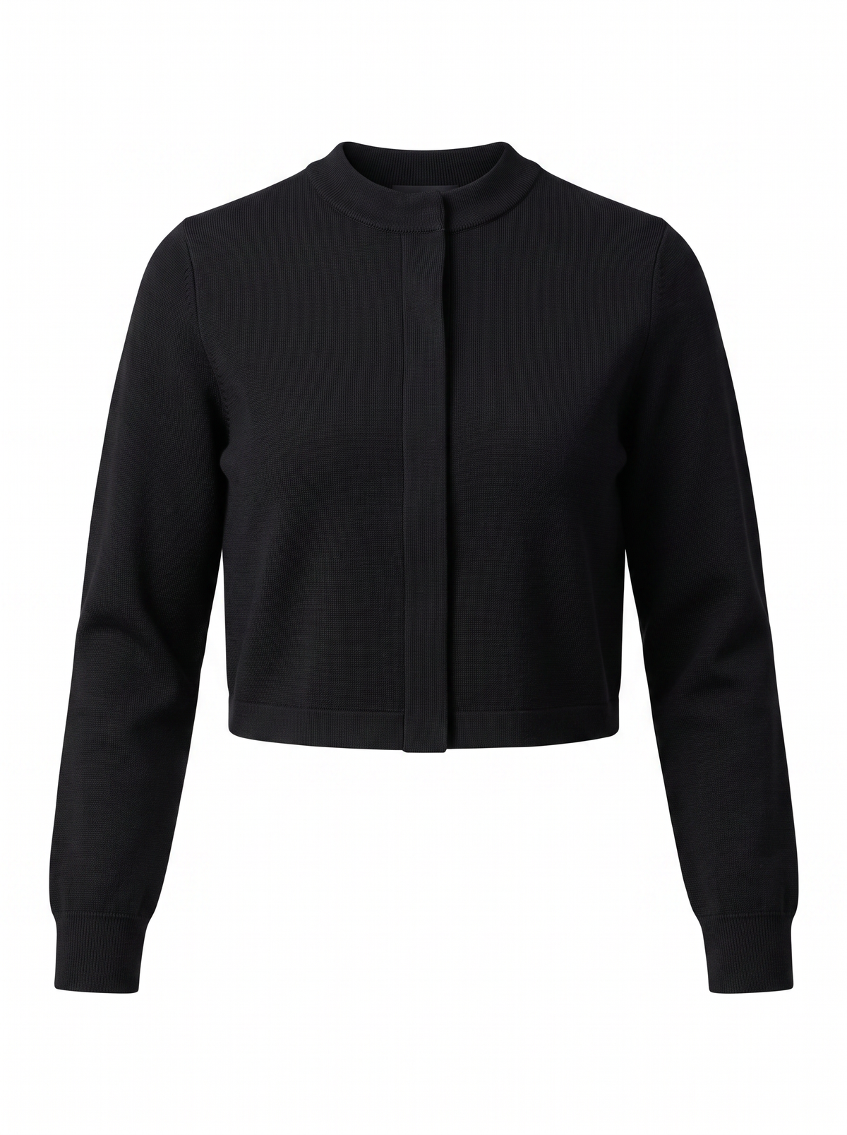 Woven Crop - Obsidian Black - front product