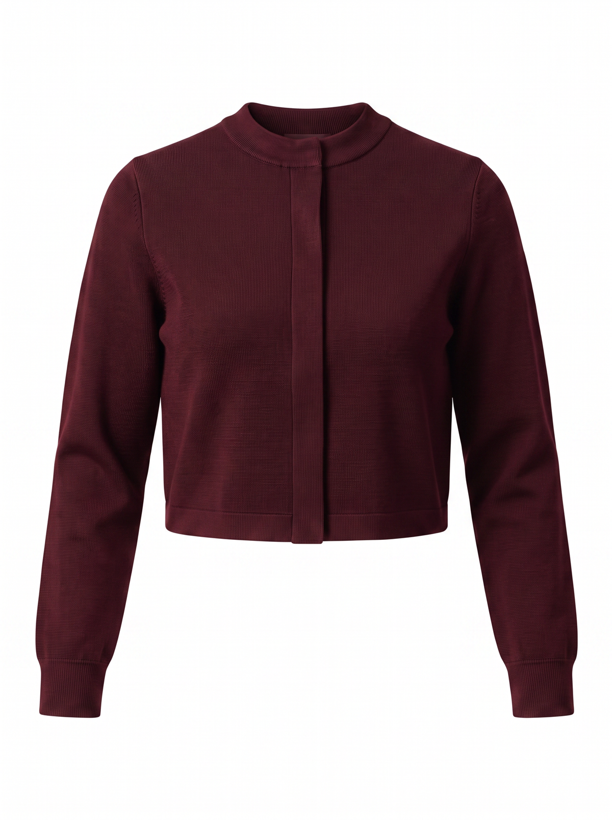 Woven Crop - Oxblood Burgundy - front product