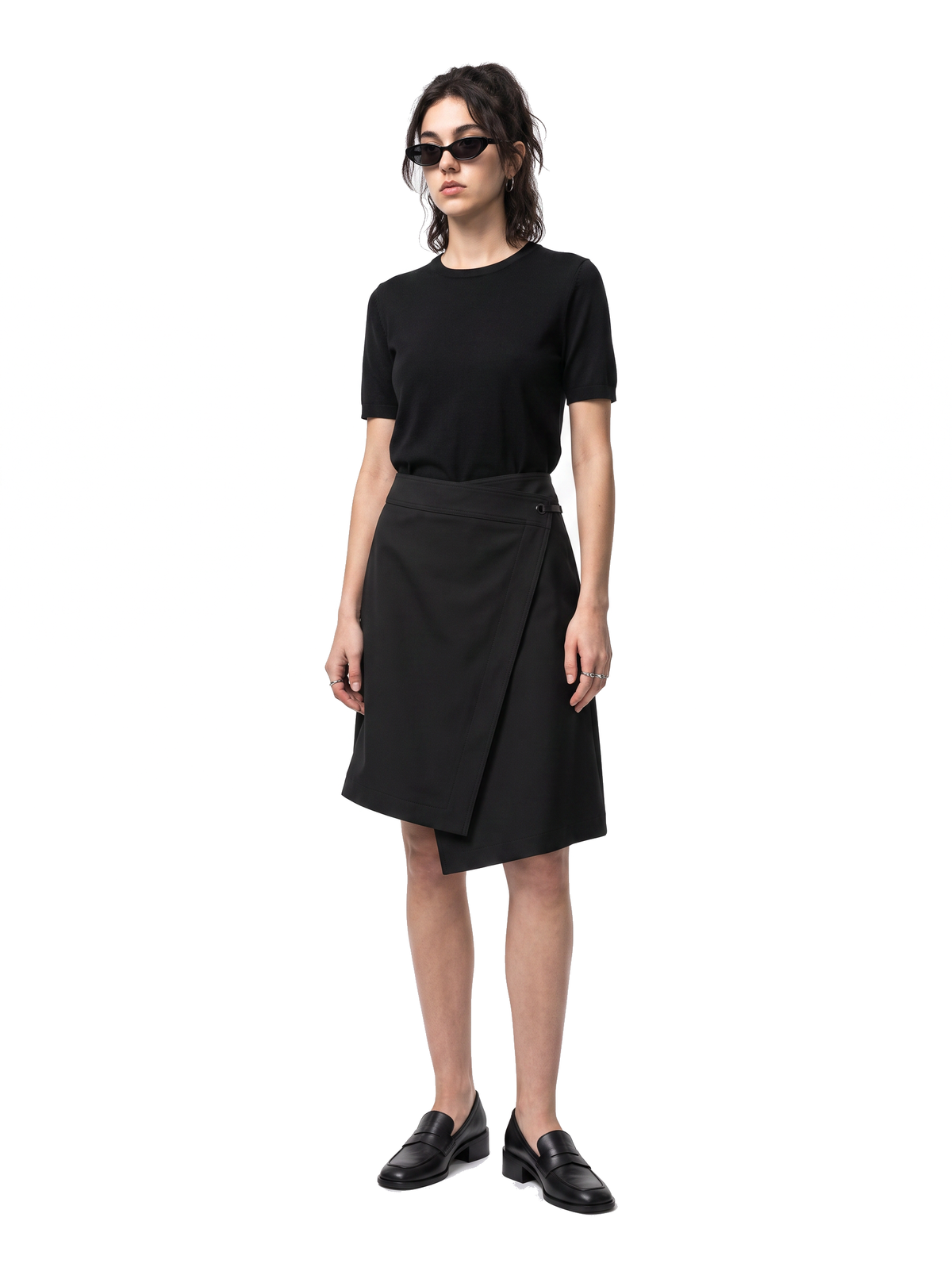 Wrap Skirt - Obsidian Black - full model